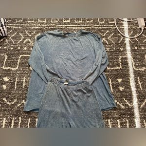 DRESSED IN LALA - Acid wash blue set